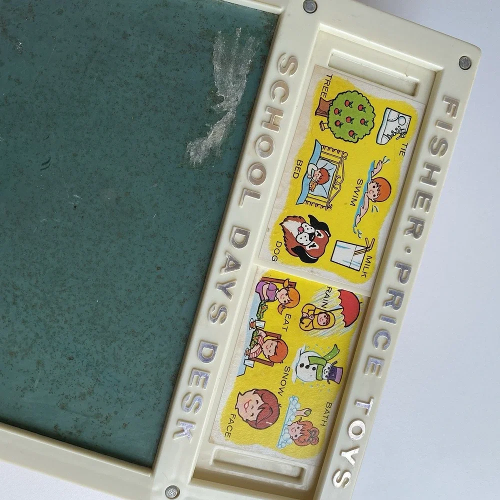 Vintage 1972 Fisher Price School Days Portable Play Desk Without Letters‎
